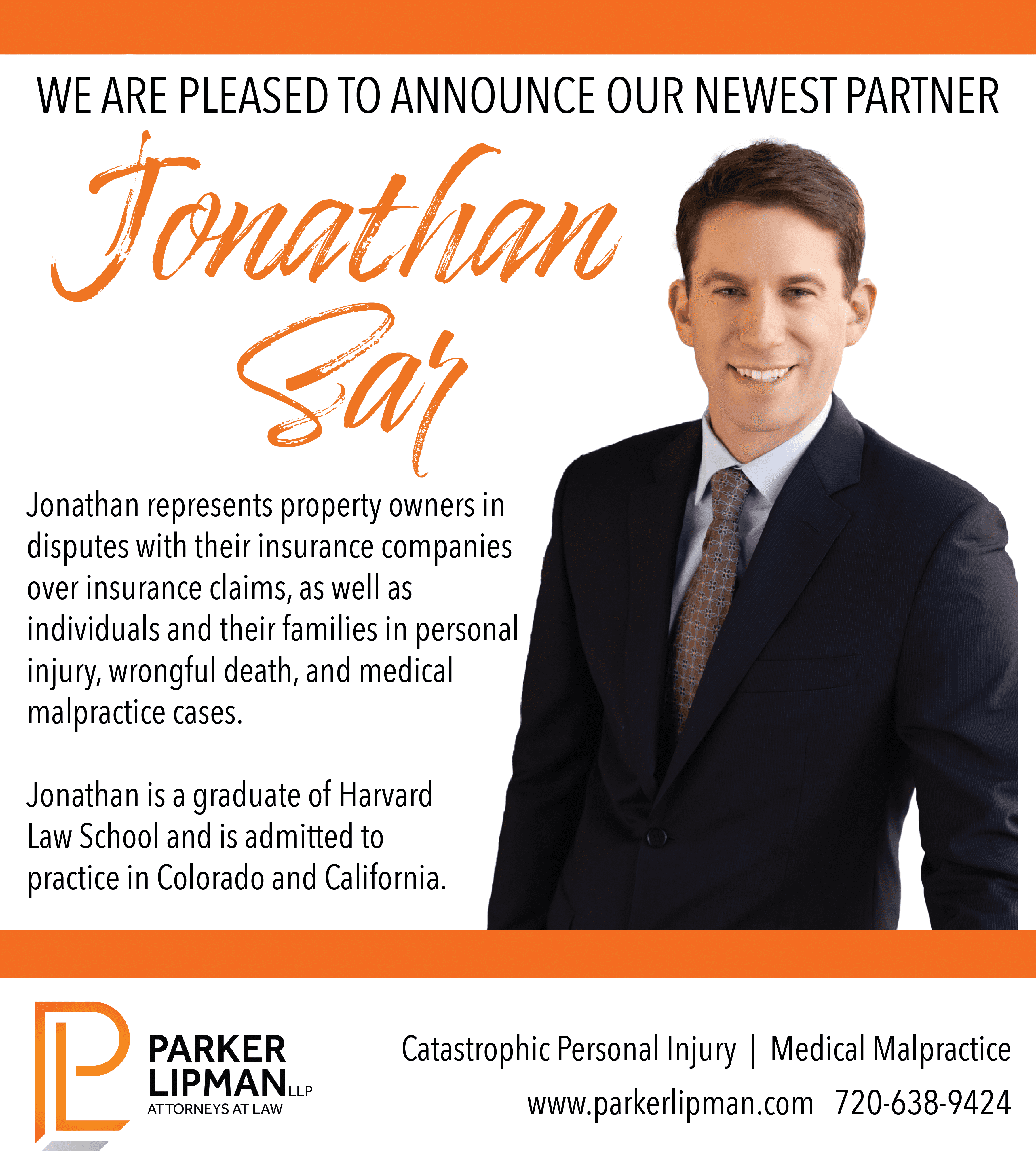 Introducing Jonathan Sar The Newest Partner At Parker Lipman